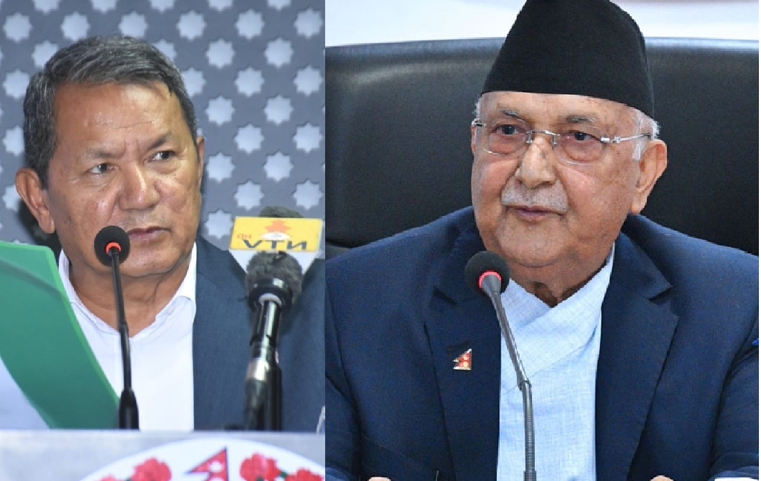 सचिवालय बैठकमा ओली र गुरुङबीच भनाभन
