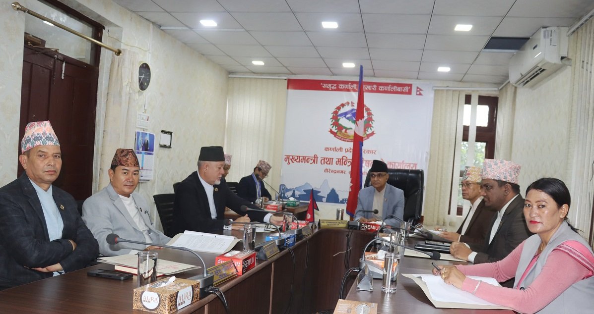 कर्णाली प्रदेश मन्त्रिपरिषद् बैठकले ६ निर्णय गर्‍यो, विधेयकहरू स्वीकृत